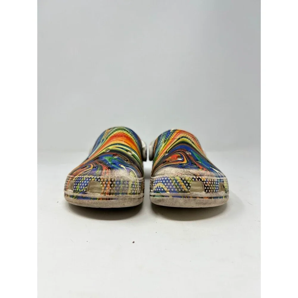 CROCS Classic Clogs Kids Multicolor Psychedelic Swirl Pattern Size C12